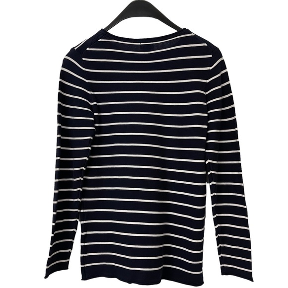 H & M | MEN’S L/S SWEATER | SZ S | DARK BLUE/WHITE | NWOT | - Picture 2 of 7